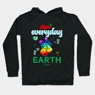 happy funny  earth day 2024 gift april 22 Cute Teacher  Lover Rainbow Hoodie